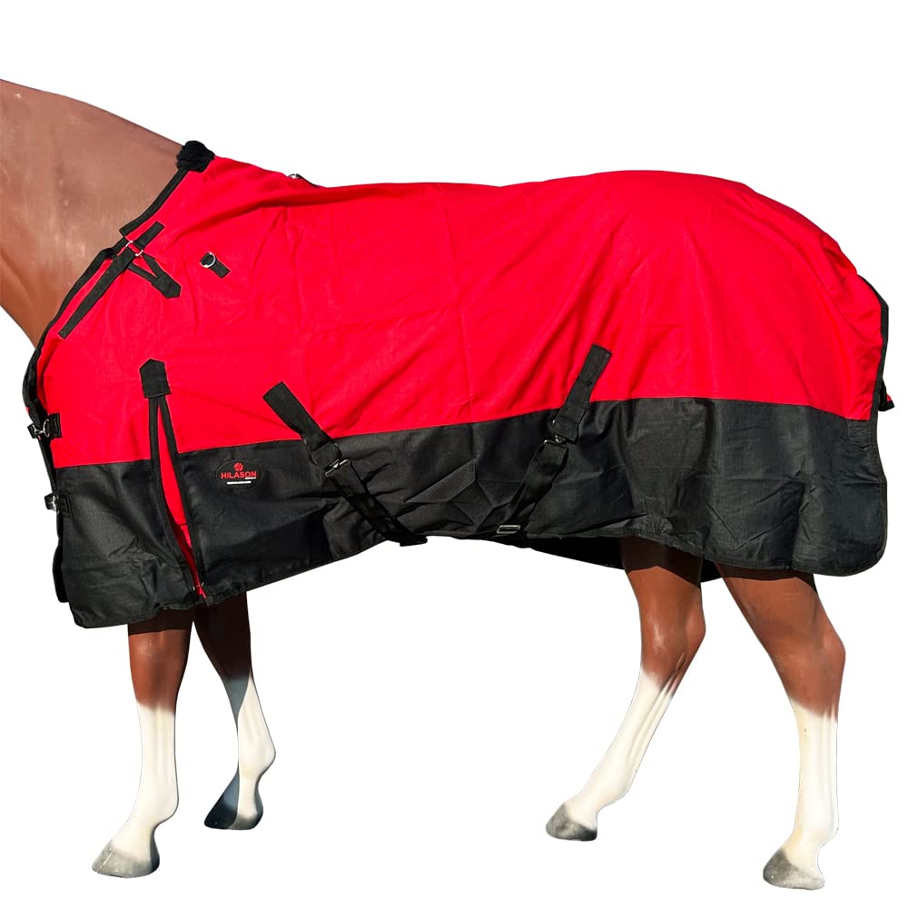 Hilason Red 56 In 600D Winter Waterproof Poly Pony Horse Blanket Red | Horse Blanket | Horse Turnout Blanket | Horse Blankets Fo