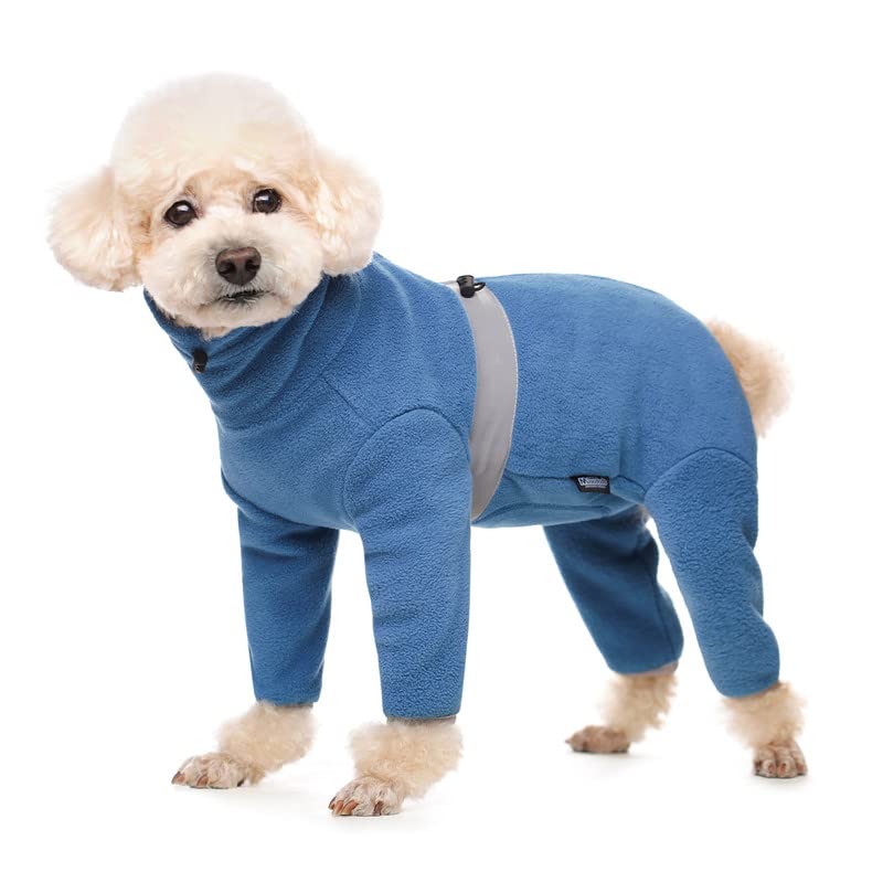 Dog Coats For Small Dogs, Polar Fleece Dog Pajamas Bodysuit For Small Medium Dogs, Dog Winter Jacket Dog Sweater Dog Vest For Small Dog, Dog Four-Legged Warm Clothes