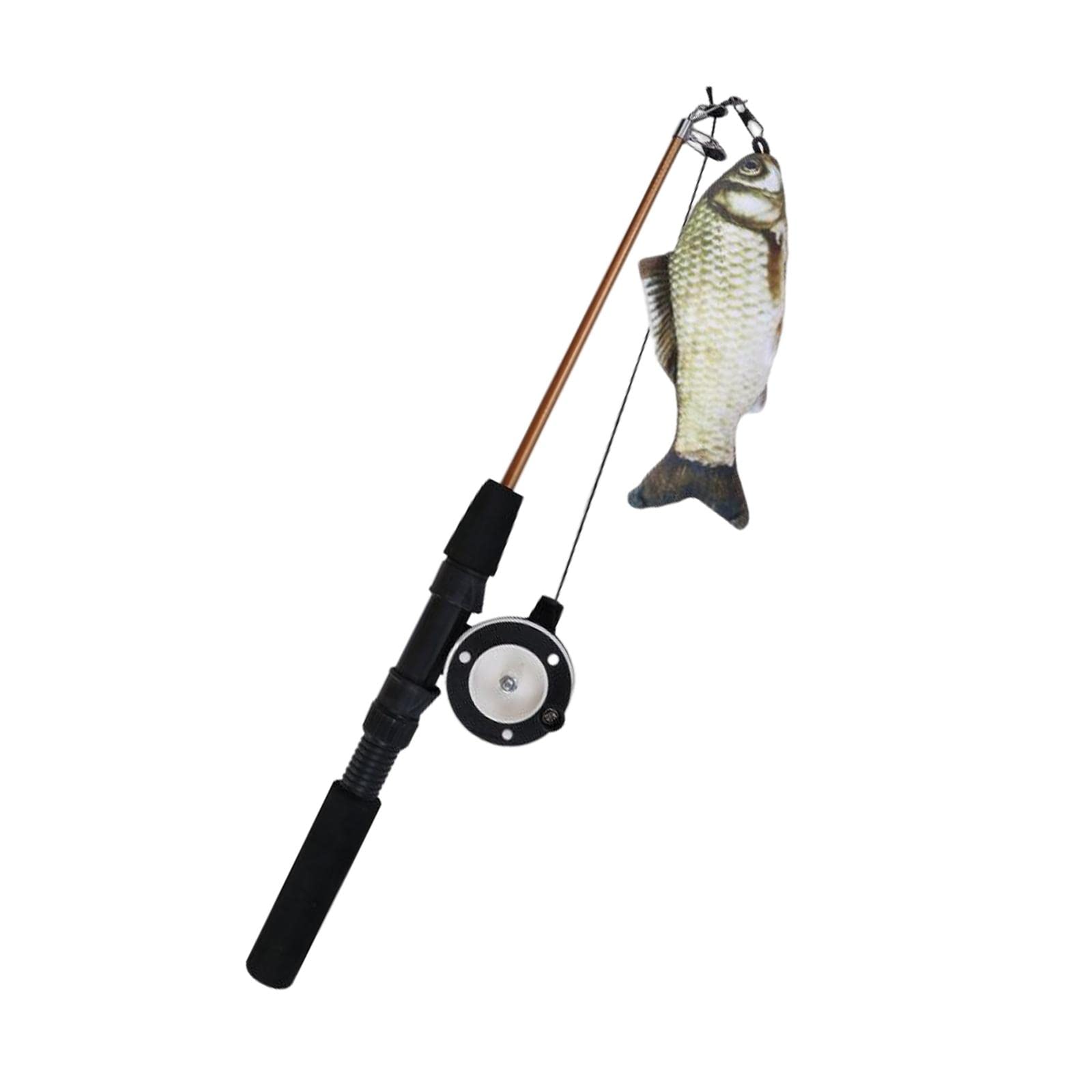Myaddiction Cat Teaser Wand Toy Adjustable Training Interactive Retractable Fishing Pole Grass Carp