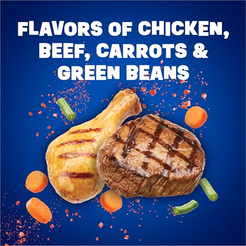 Purina Friskies Tender and Crunchd With Flavors of Chicken, Beef, Carrots and Green Beans - (Pack of 4) 3.15 lb. Bags