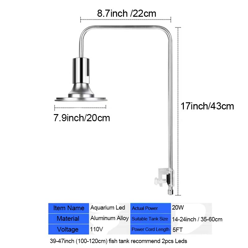 Horior Newest Arrival Aquarium Led Light Full Spectrum Fish Tank Light For Saltwater Freshwater Aquarium Lamp For Coral Reef