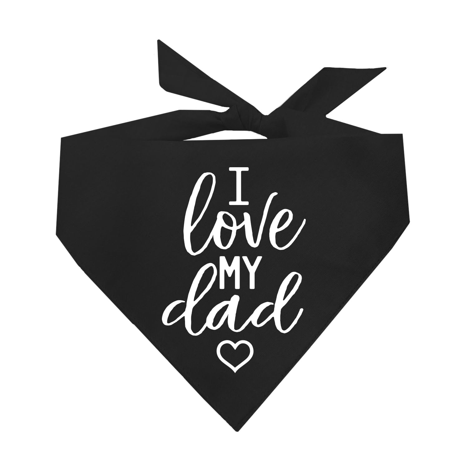 I Love My Dad Valentine'S Day, Father'S Day Dog Bandana (Black, Os 178)