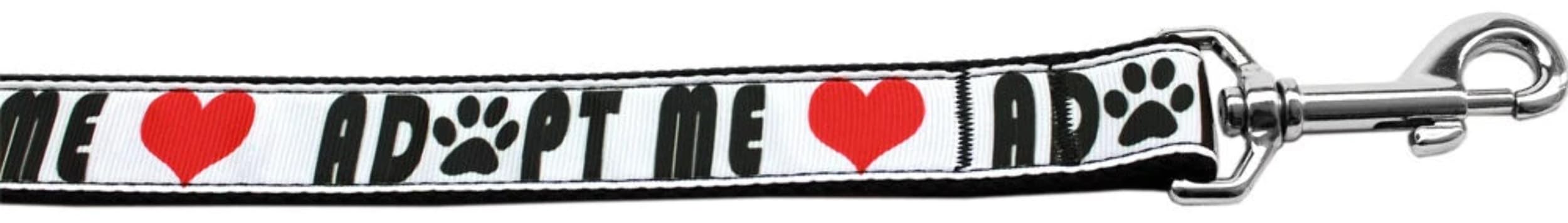 Pet Dog & Cat Nylon Collar or Leash, "Adopt Me" XS Collar