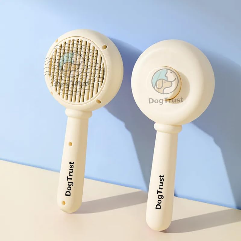 Dog Trust Cat And Dog Slicker Brush Damage Hair Lose Removing Slicker Brush For PetsWhite