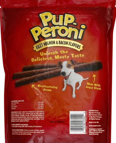 Pup-Peroni Original Filet Mignon & Bacon Flavor Dog Snacks, 25 Oz