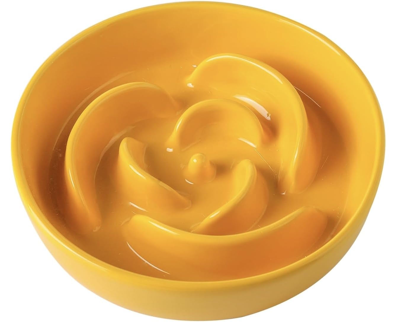 Kutkut Slow Feeder Dog Bowl, Ceramic Puppy Slow Feeding Dish With AntiSlip Base, Cat Slow Feeder Puzzle Eating Bowl Food Dish F
