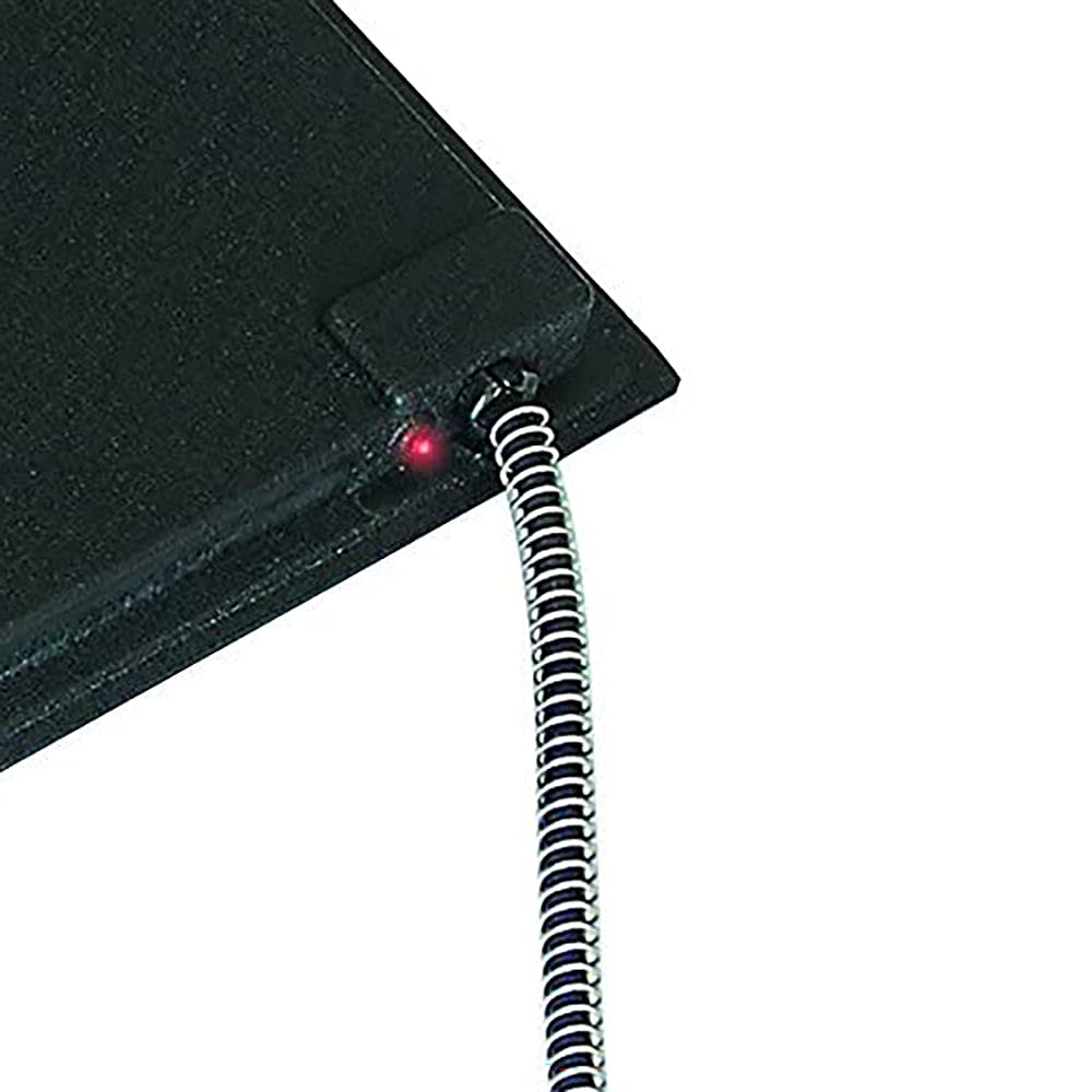 Farm Innovators HM-100L Heated Pet Mat - 24"x29", Plastic, Black, Fleece Cover, Anti-Chew Cord, 100W for Dogs & Cats