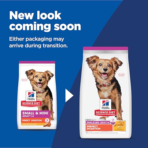 Hills Science Diet Perfect Digestion, Adult 1-6, Small & Mini Breeds Digestive Support, Dry Dog Food, Chicken & Brown Rice, 3.5