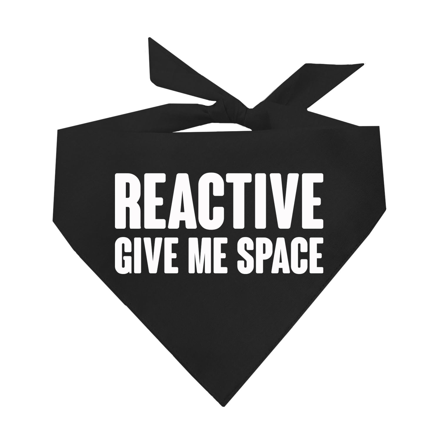 Reactive Give Me Space Dog Bandana (Black, Xs 272)