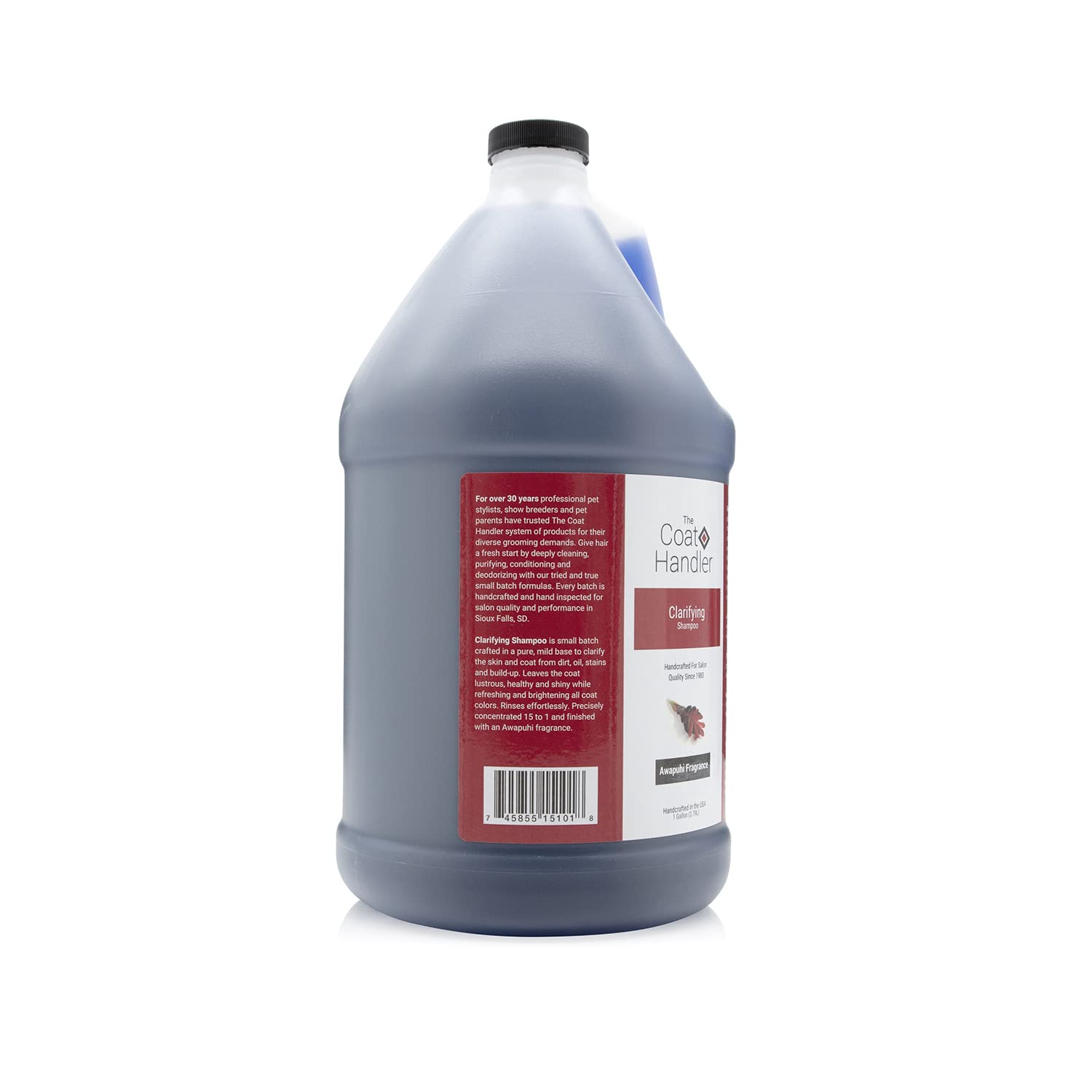 The Coat Handler Clarifying Dog Shampoo, 1 Gallon | All Natural Ingredients, Removes Stains And Dirt, Brightens All Coat Colors,