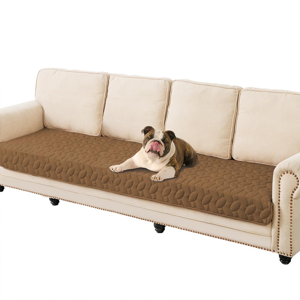 Ameritex Waterproof Pet Bed Cover Anti-Slip Dog Bed Blanket for Sofa and Furniture Waterproof New Pattern Design (Camel, 30x90 I