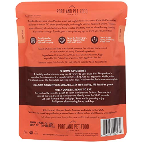 Portland Pet Food Company Tuxedo's Chicken & Yams Dog Meal, 9 OZ
