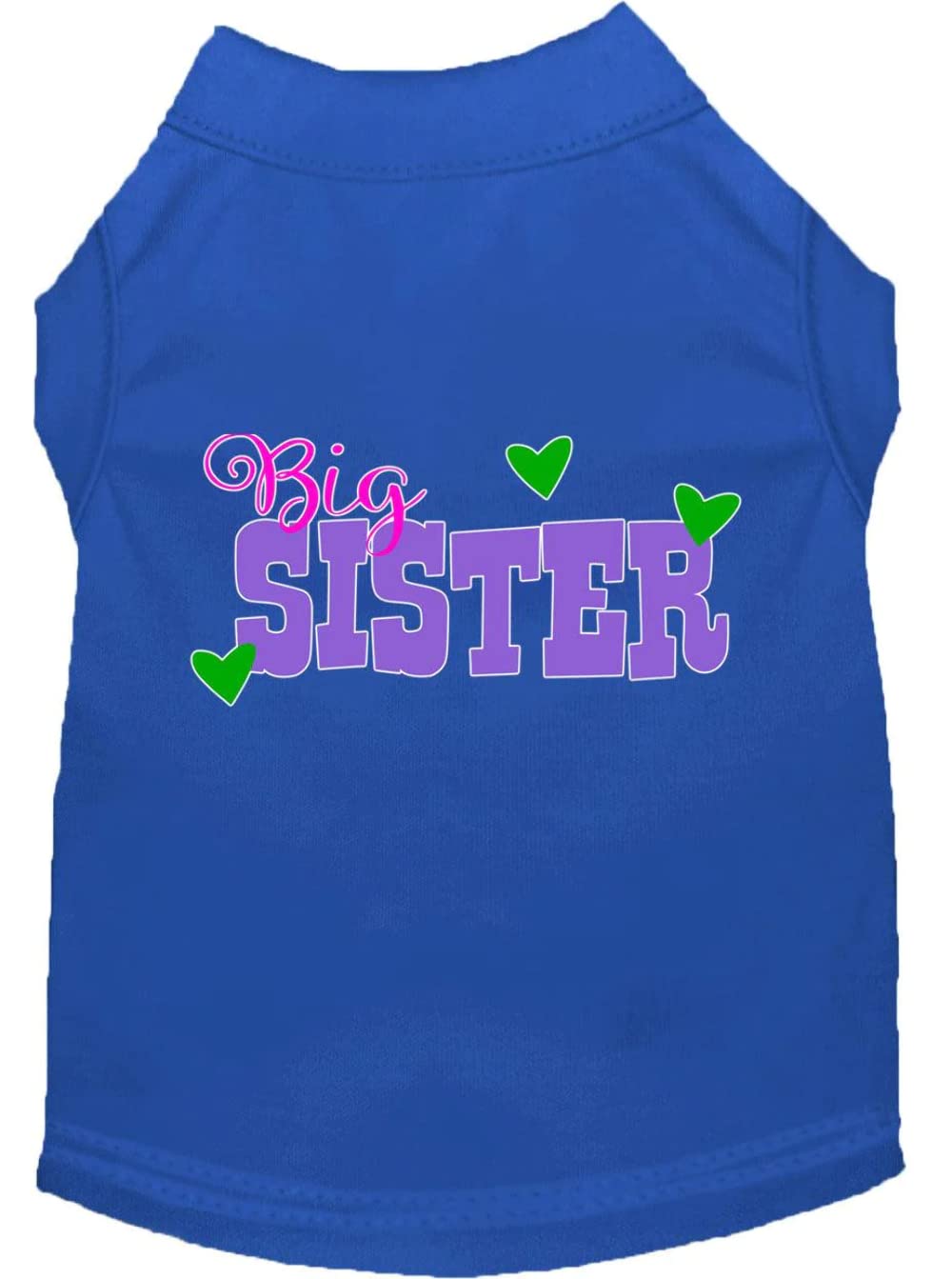 Pet Dog & Cat Shirt Screen Printed, "Big Sister" Orange XL (14-20 lbs.)