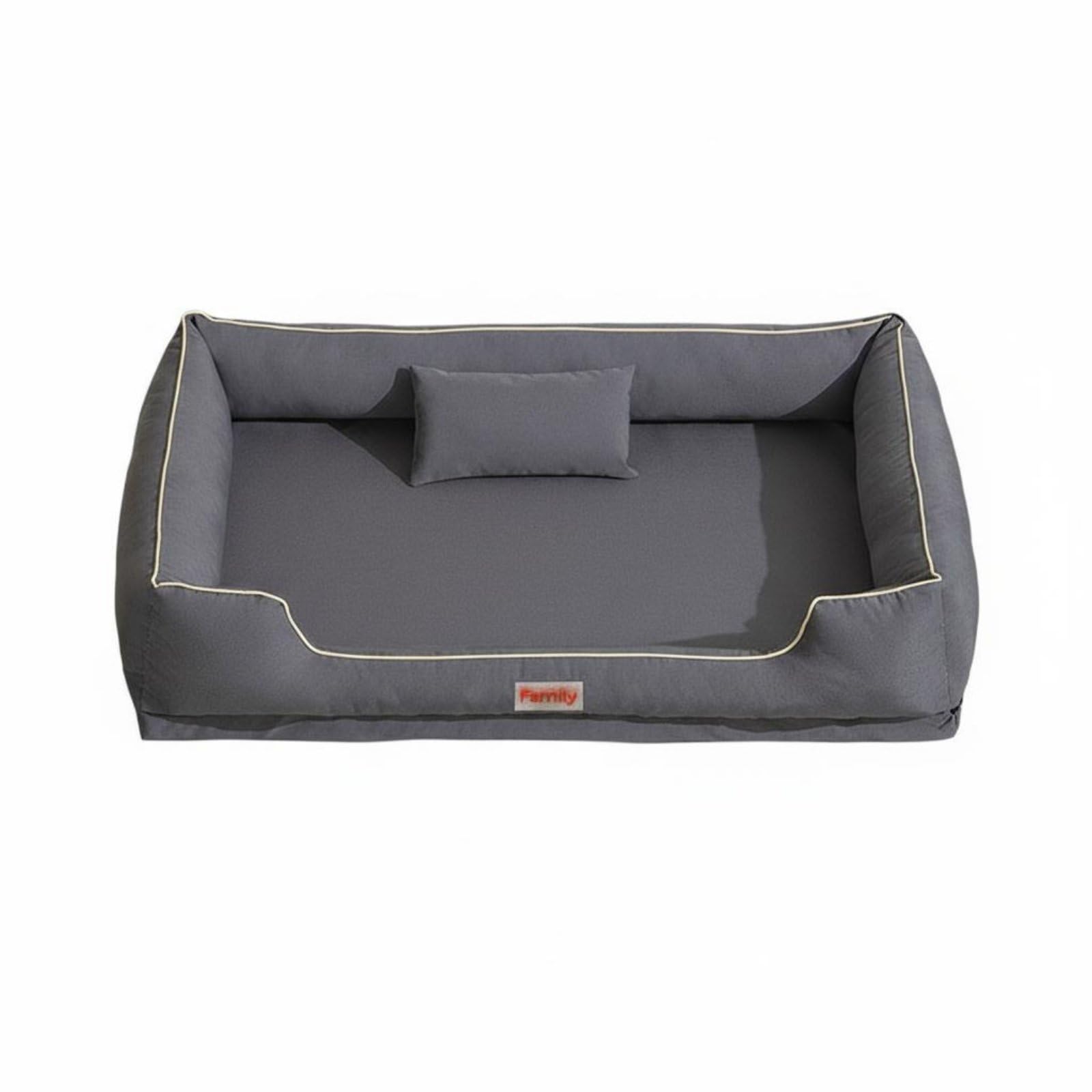 Urjix YearRound Use Thick Sponge Dog Bed Removable Cover Washable Dog Bed LongLasting Reversible Pet Mat Breathable, Gray, Xs