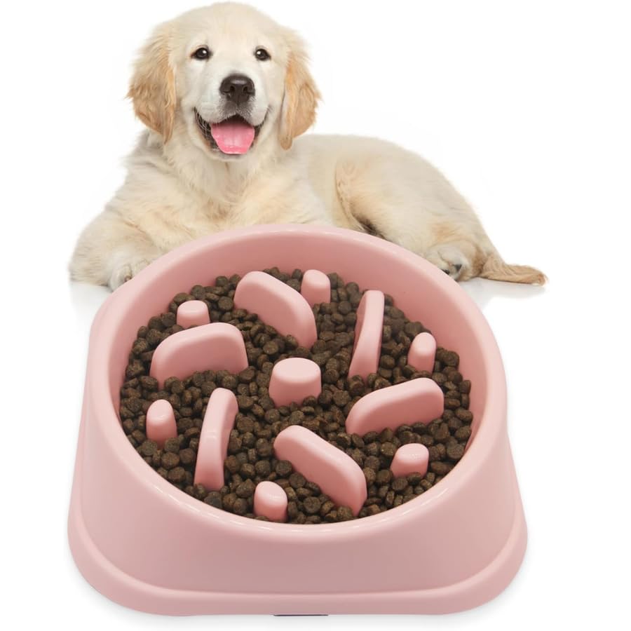 Dog Trust Slow Feeder Dog Bowl Fun Feeder No Chocking Slow Polypropylene Feeder Bloat Stop Food Water Bowl For Dog Cat With Funn