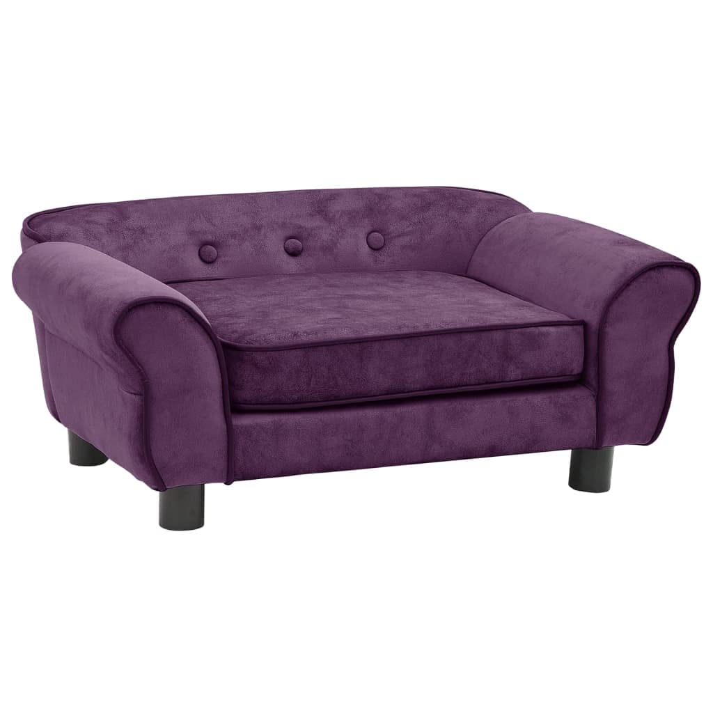 vidaXL Dog Sofa Burgundy 28.3x17.7x11.8 Plush