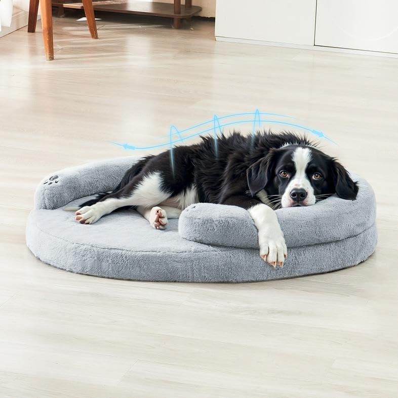 BurgeonNest Pet Soft CuddleNest Orthopedic Dog Bed Medium Large Sized Dogs, Waterproof Supportive Foam Cat Couch Bolster Pet Bed