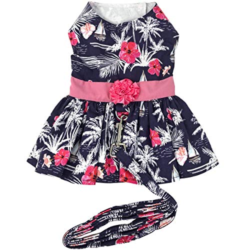Moonlight Sails Dog Dress with Matching Leash (Small)