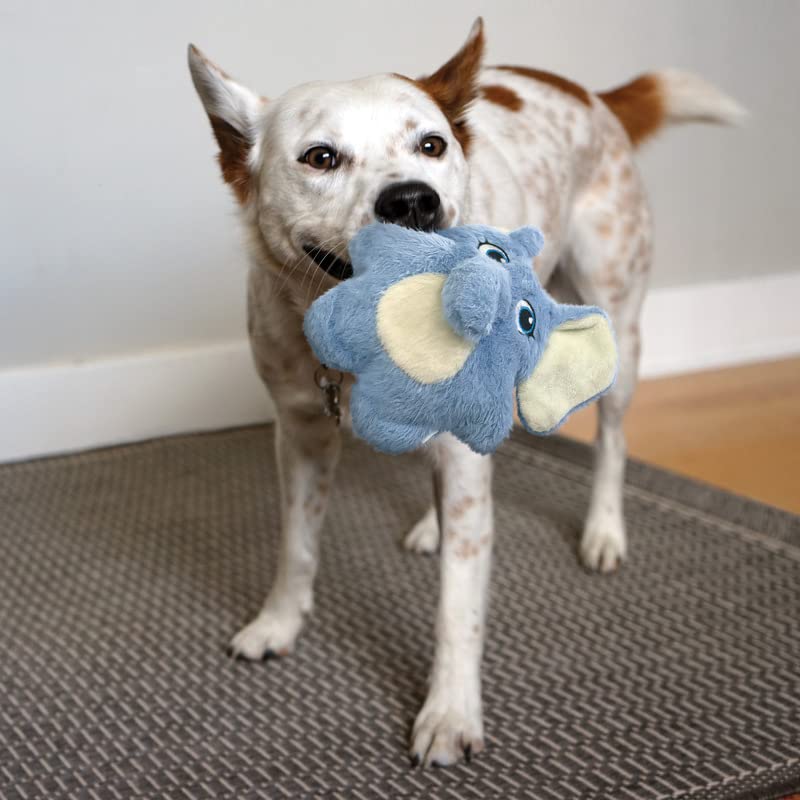 Kong Snuzzles Dog Toy, Plush Squeaker, Crinkle Sounds, Soft Durable Indoor Play (Sloth/Elephant Combo, Small)