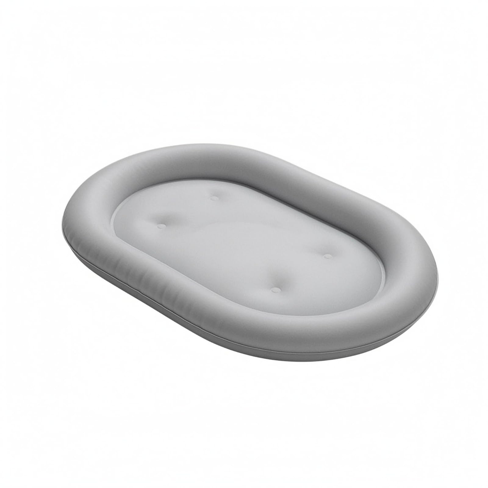 Merishopp Raised Rim Oval Pet Bed Recessed Center Oval Feline Bed Padded Cushion Nest Filled, Simple Gray  S | Pet Supplies | S