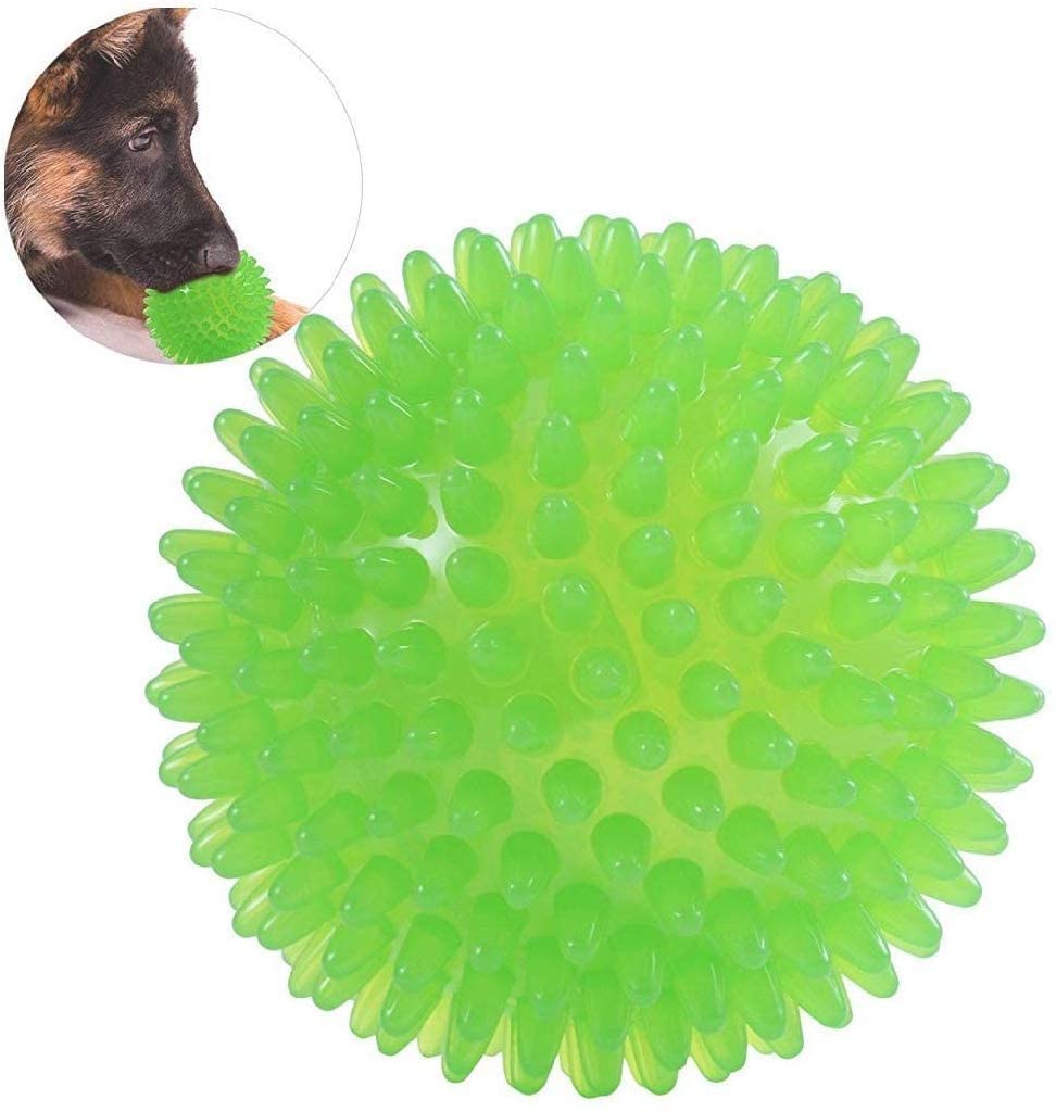 Psk Pet Mart Pet Spike Ball Squeaky Dog Toy Chew Toy Chew Dog Toy Ball Medium Size Dog And Puppies  Color May Very Pack Of 1 P