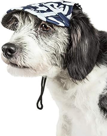 Pet Life  Bone Cappa Graffiti Sculptured Uv Protectant Adjustable Fashion Dog Hat Cap, Zebra Pattern  Large
