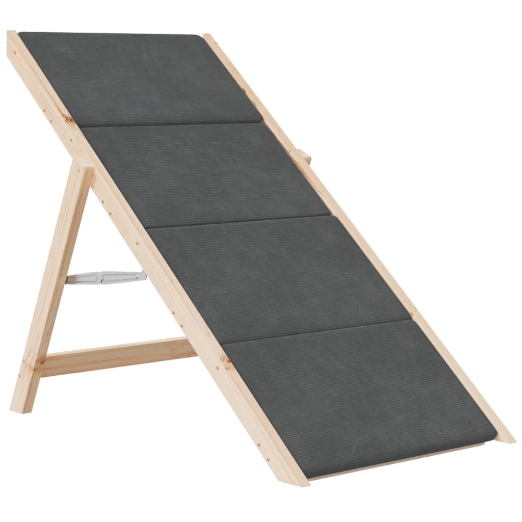 vidaXL Dog Stair Gray 41.3x18.5 Solid Wood Fir