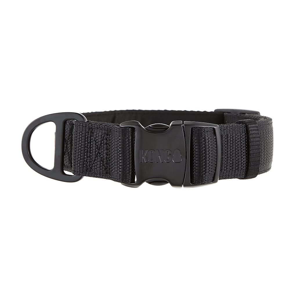 Kong Max Hd Ultra Durable Neoprene Padded Dog Collar (Large, Black)