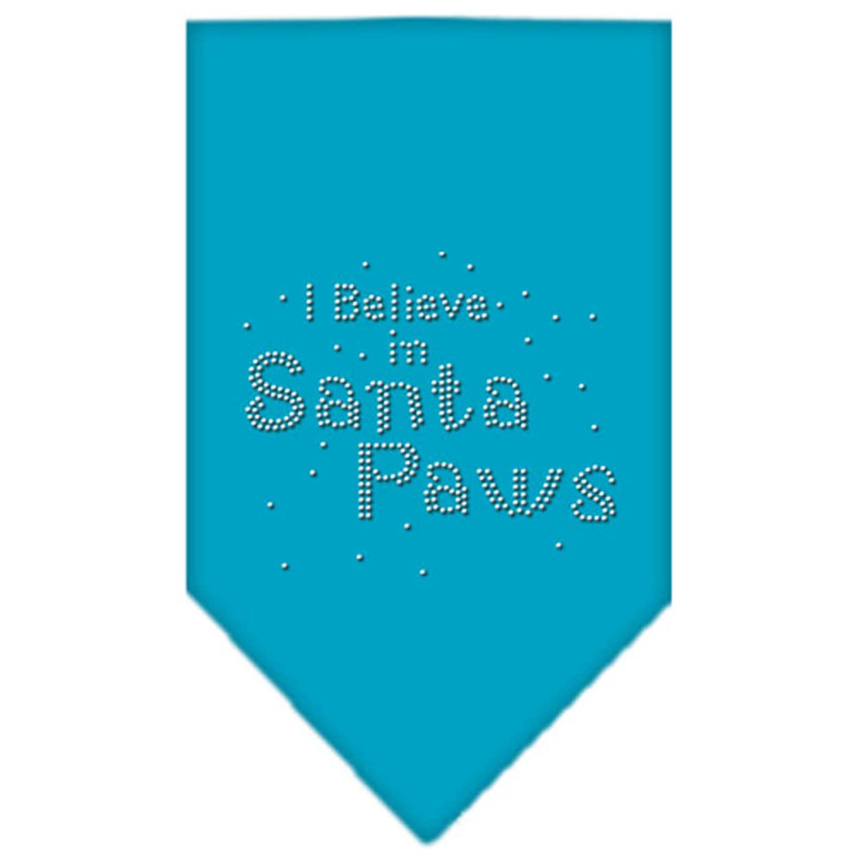Mirage Pet Products Santa Paws Rhinestone Bandana, Small, Turquoise