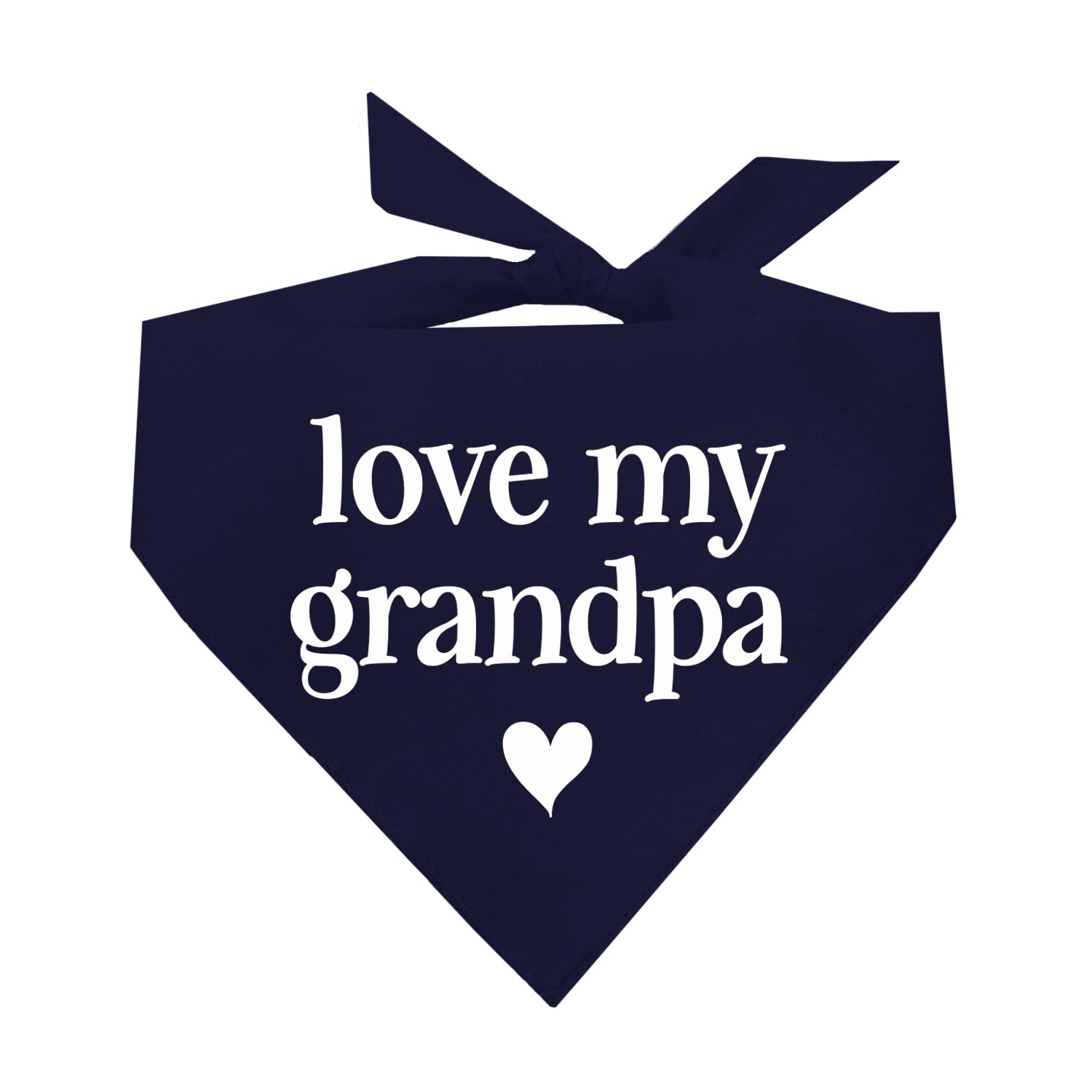 Love My Grandpa Father'S Day, Valentine'S Day Dog Bandana (426 Navy, One Size)