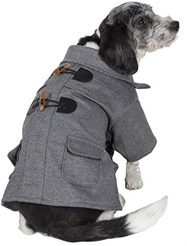 Military Static Rivited Fashion Collared Wool Pet Coat