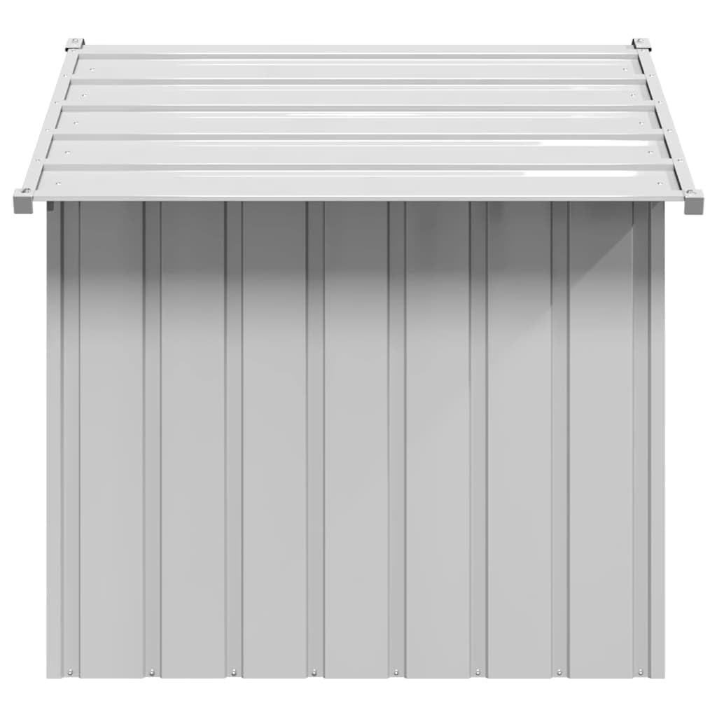 vidaXL Dog House Grey Galvanized steel 51.6 x 39.8 x 40.2 in Dog House