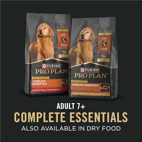Purina Pro Plan High Protein Senior Wet Dog Food, Beef and Rice Entree - (Pack of 12) 13 Oz. Cans