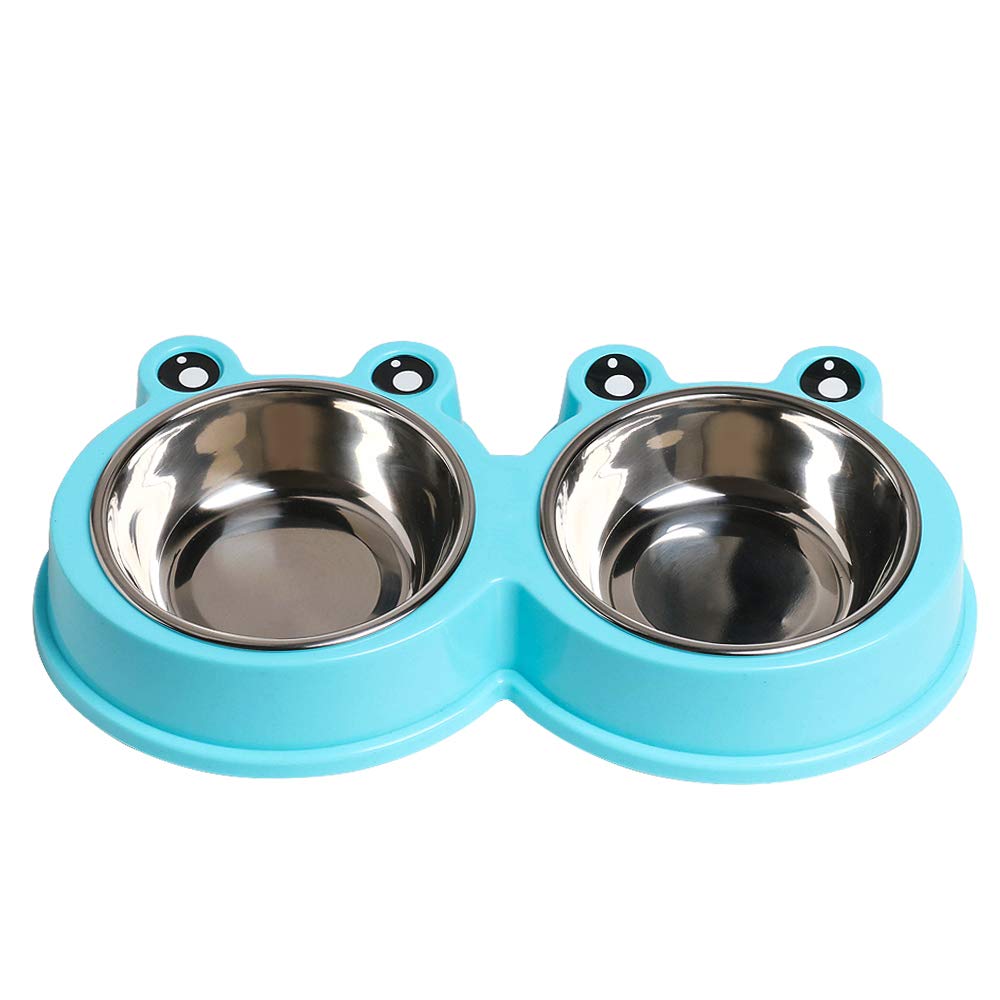 Jocha Stainless Steel Dog Bowl Food Water Feeder NonSlip Design Resistant Silicone Mat Non Slip Design Prevent Slipping For Lit