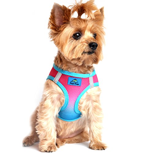 DOGGIE DESIGN No Choke Dog Harness - Breathable Mesh Vest - XL - Sugar Plum