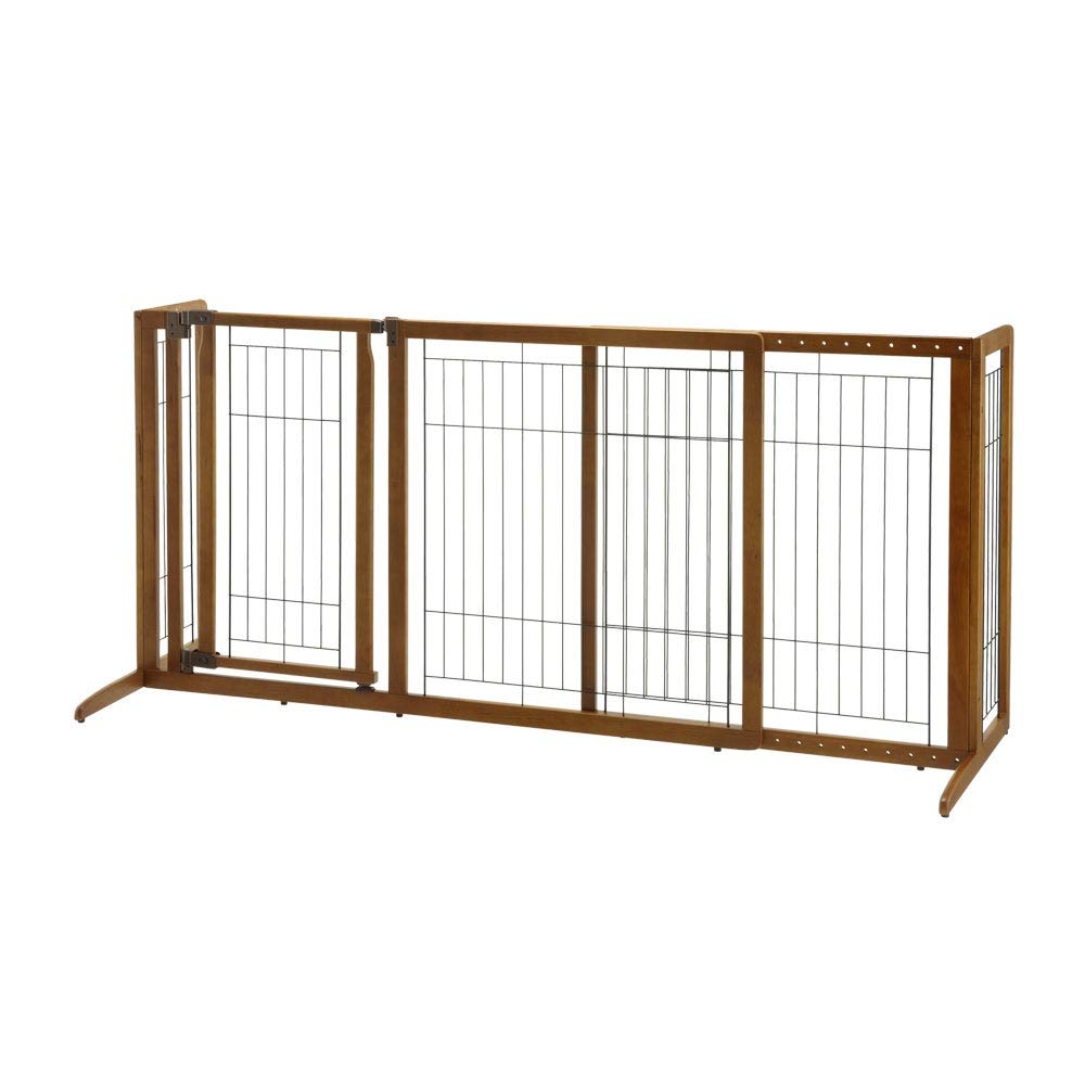 Richell Deluxe Freestanding Pet Gate With Door, Large
