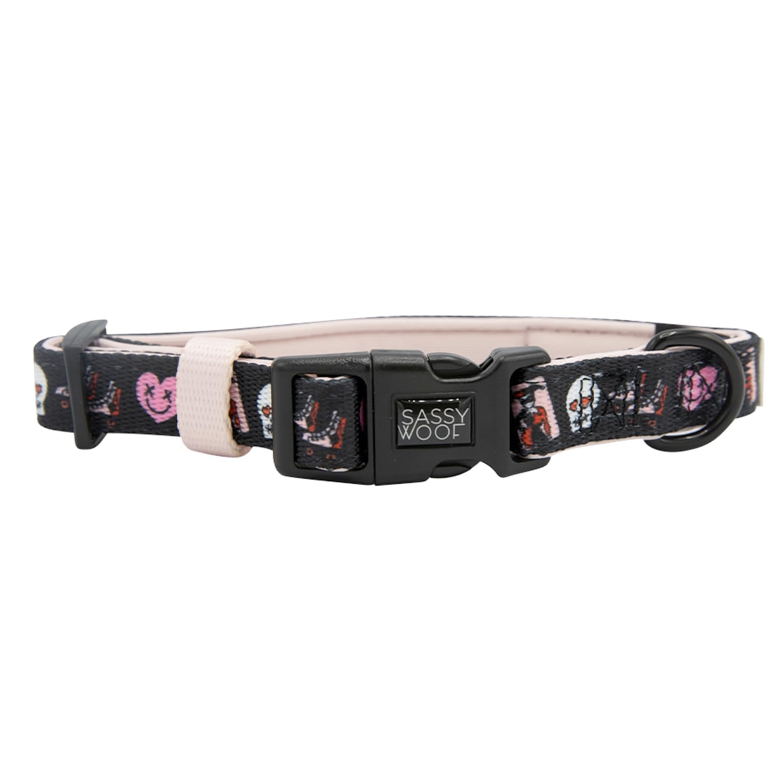 Sassy Woof Dog Collar Harley Quinn - S, Adjustable, Durable, Comfortable And Stylish Pet Accessories For Small Dogs - Officially