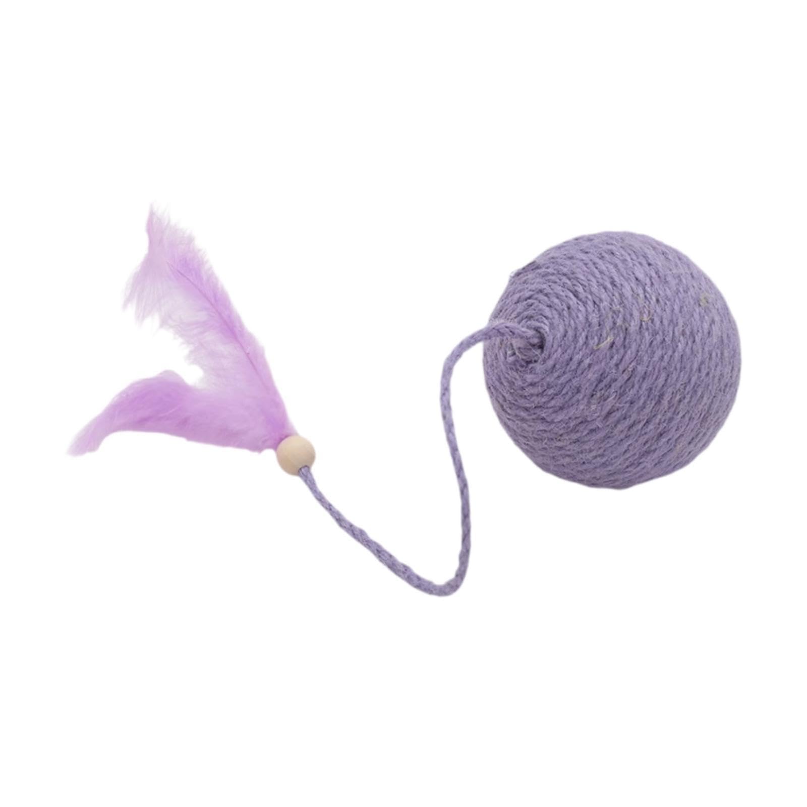 Ujeavette Cat Ball Toy Clawing Kitten Toy Feline Play Toy Exercise And Fun Interactive Purple