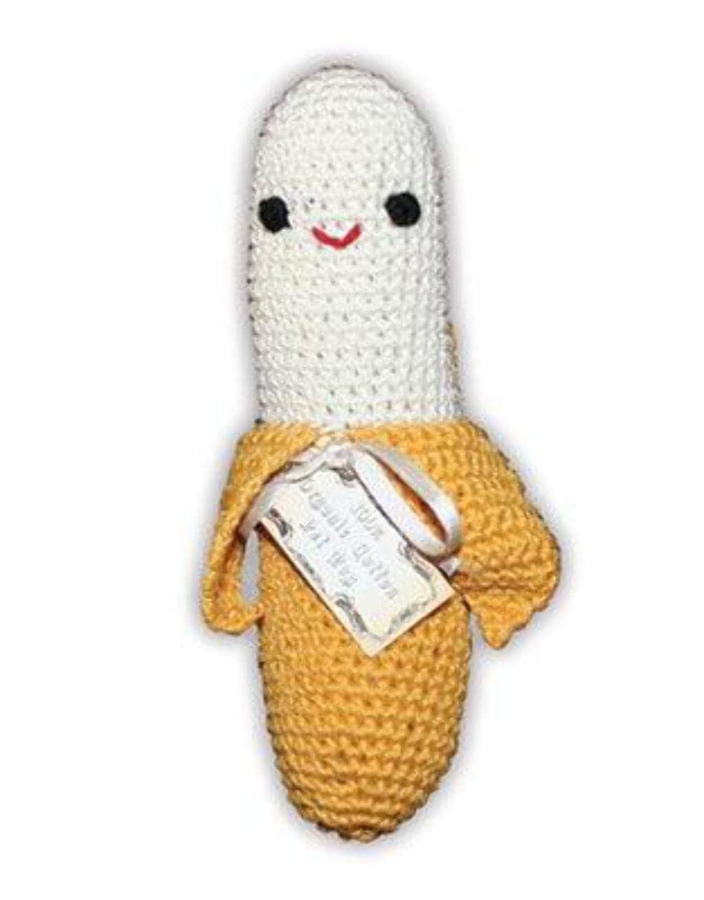 Knit Knacks Organic Cotton Pet & Dog Toys, "Fruits" (Choose from: Strawberries, Pear, Pineapple, Lemon, Chili Pepper, Avocado or Banana) Chiquito Banana