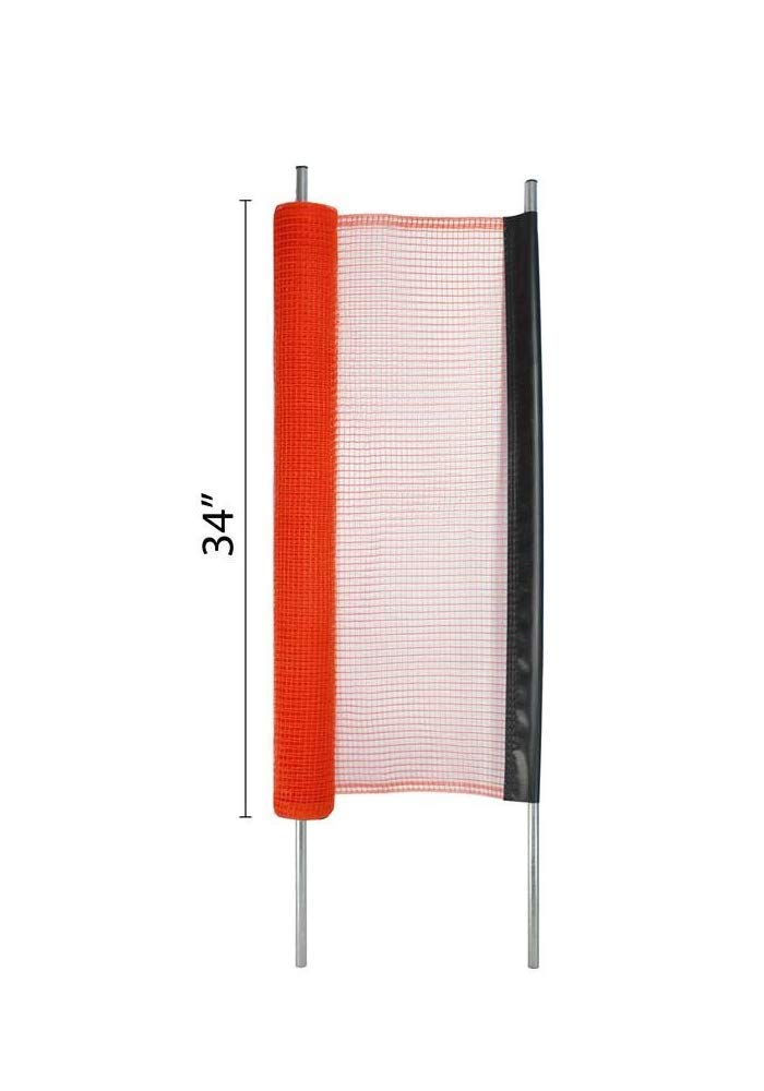 Kidkusion Driveway Safety Net | Not Retractable | Orange | 18' | Outdoor Barrier; Playtime Safety; Yard Safety