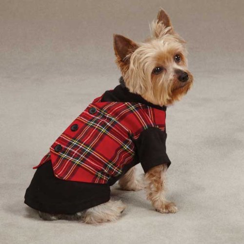 East Side Collection Holiday Tartan Pet Vest, Xx-Small, 8-Inch, Red