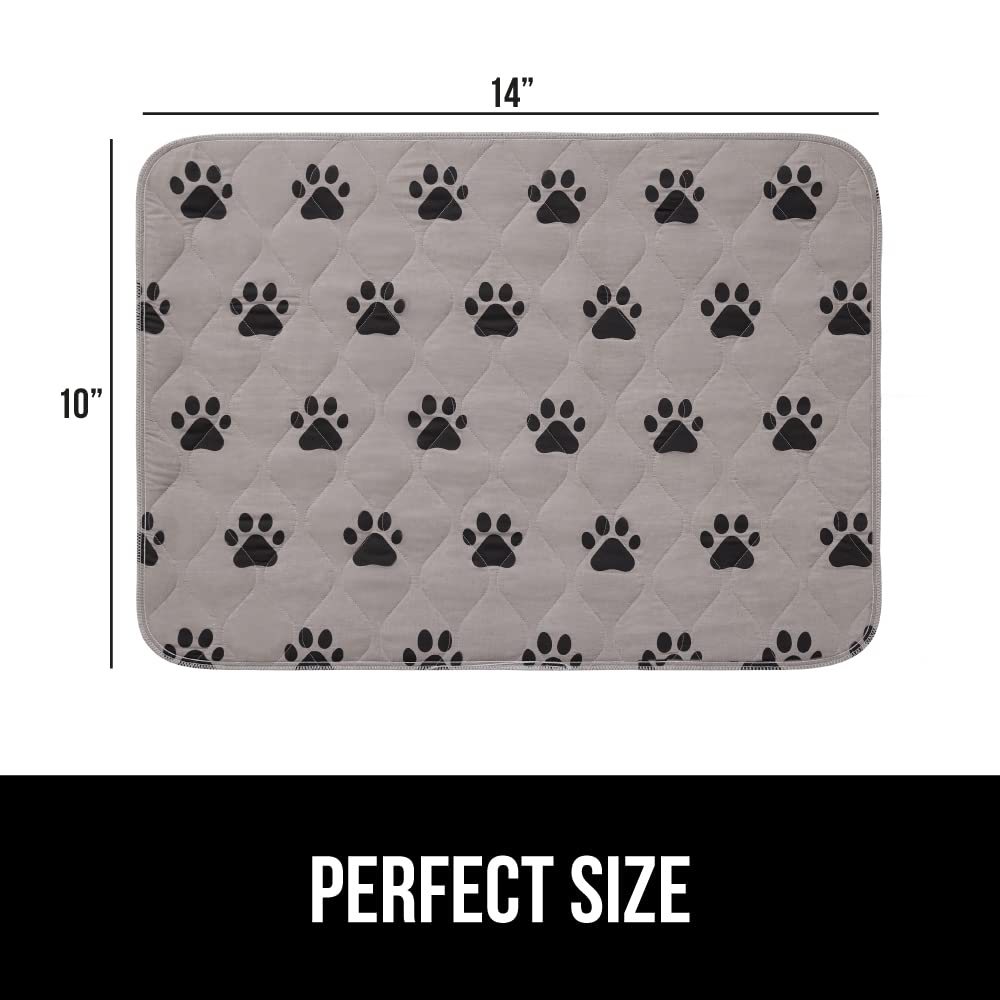 Gorilla Grip Reusable Puppy Pads, 2 Pack, Slip Resistant Pet Crate Mat, Absorbs Urine, Waterproof, Cloth Pee Pad for Training Pu
