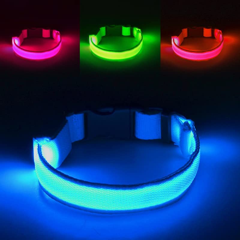 Omni Soulmate Third led Dog Collar,USB Rechargeable Light Up Dog Collars,3modes,Waterproof Dog Lights for Night Walking,Make Pet
