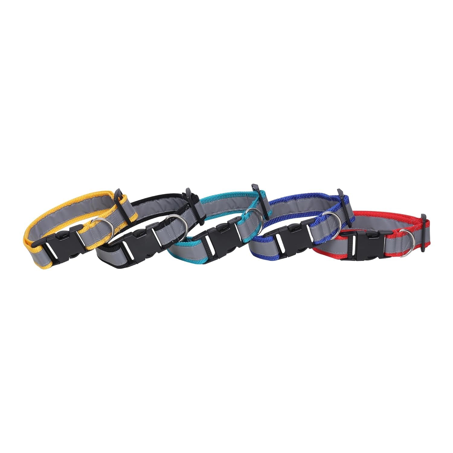 Forever99 Pet Shop Cotton Smart Reflective Collars For Stray Dogs Adjustable, Durable|Pack Of 5 Street Dog Animal,?10 Cm,W_12 Cm