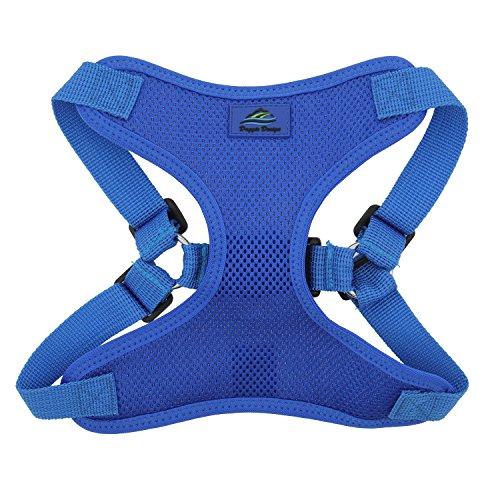 Doggie Design Soft Lightweight Wrap And Snap Choke Free Dog Harness - Cobalt Blue (Xs)