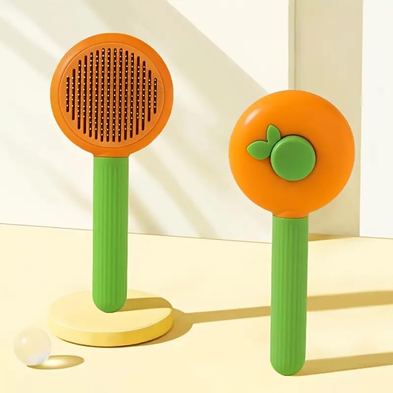 Dog Trust Cat Brush With Release Button, Cat Brushes For Indoor Cats Shedding, Cat Brush For Long Or Short Haired Cats, Cat Groo