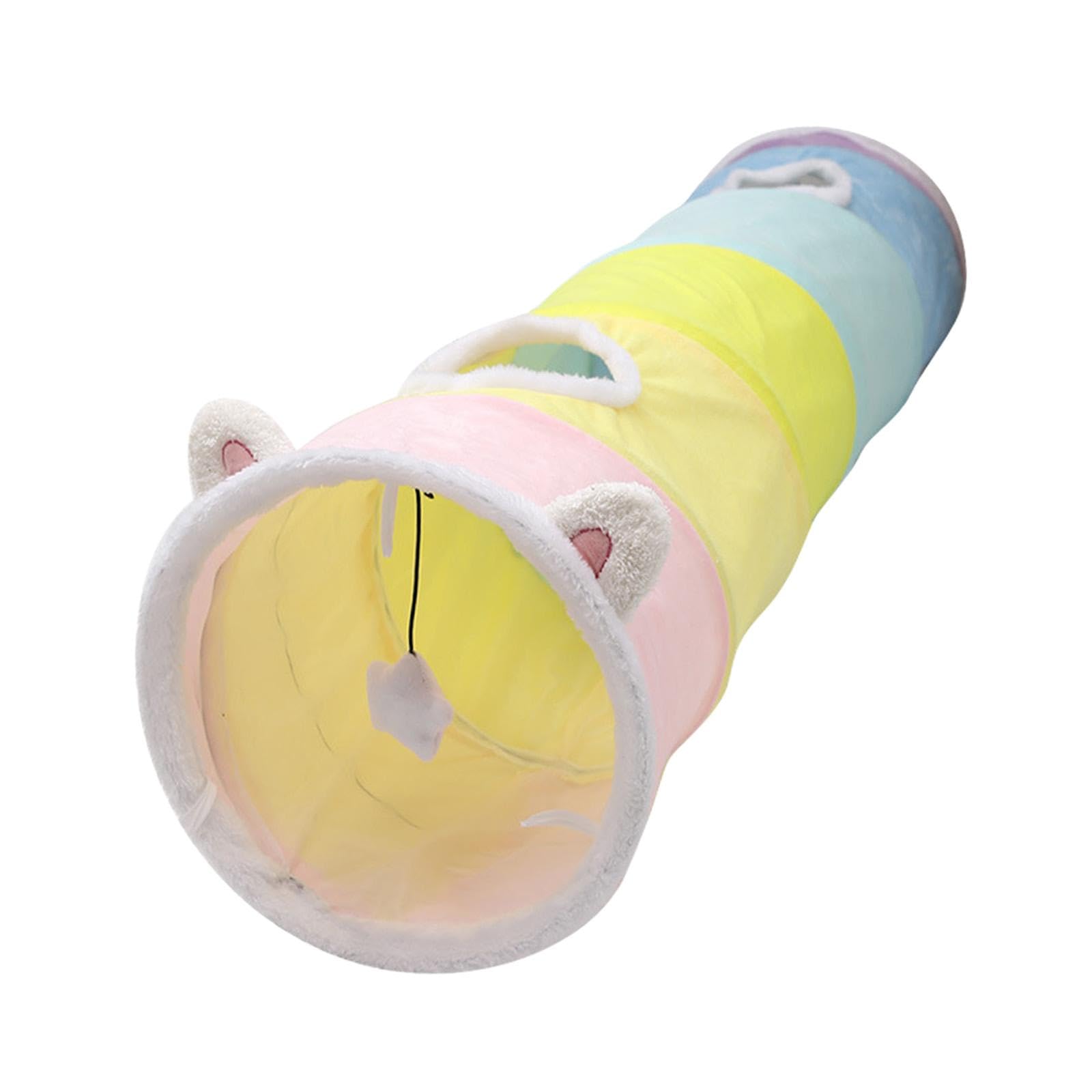 Atorse Cat Tunnel Tube Crinkle Paper Collapsible Tubes Cat Passage Runway Play Tent