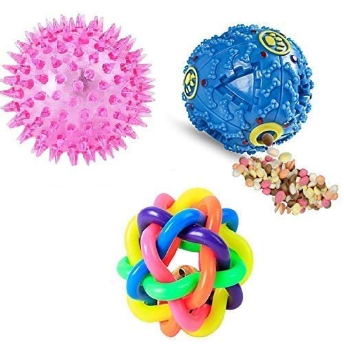 PSK PET MART Toys for Pets Pet Treat Balls, Interactive Food Treat Dispensing Pet Toys,Chew Light Ball Toy, Pet Puzzles Toys, Do