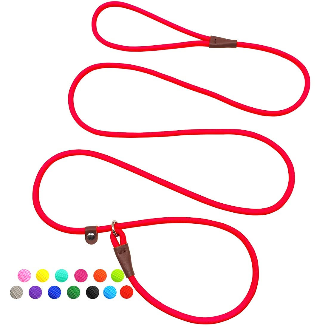 Maypaw Slip Lead Control Leash For Dogs No Pull, 13+ Colors Classic Dog Leash 7Ft Pet Slip Leash, 1/4    Rope Leash For Small Me