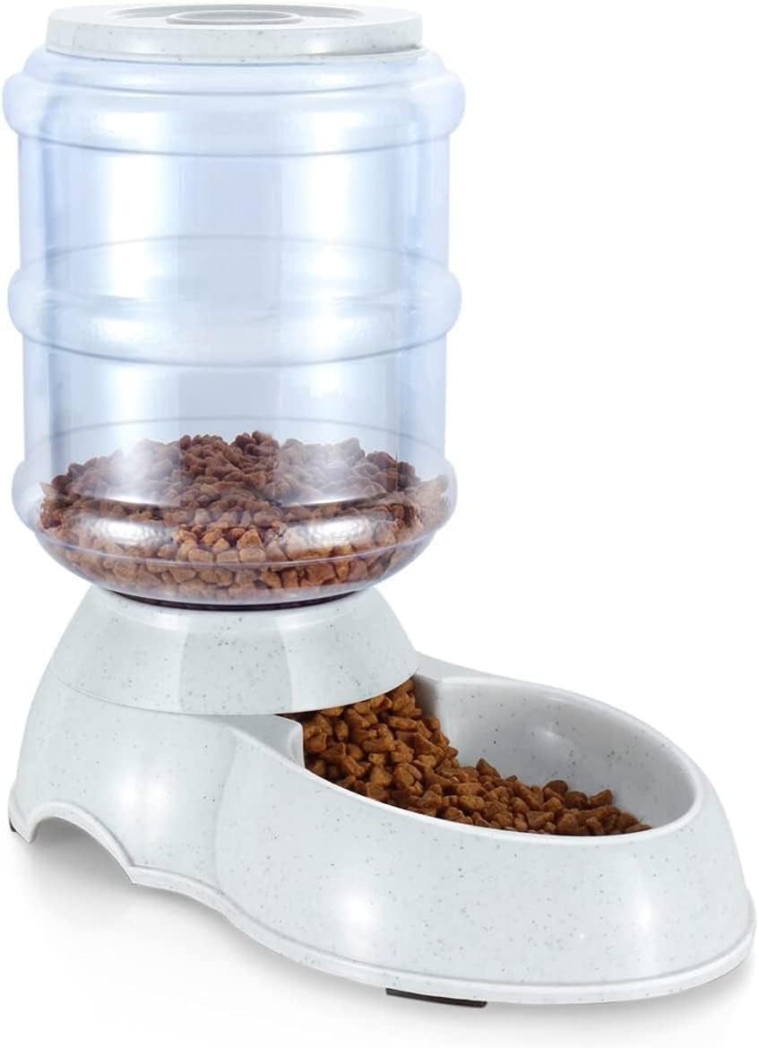 Vroxy Animal Automatic Gravity Dry Food Storage Bottle Bowl Dish Stand For Dog Cat Animal Feeding Watering Fountain Supplies Eas